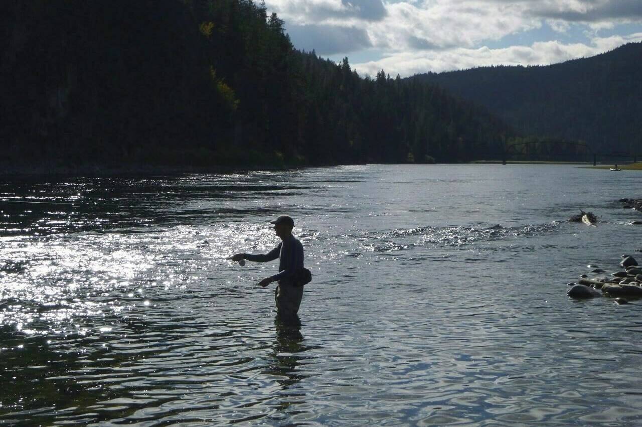 A fly fisherman casts on the Kootenai River, downstream of the Koocanusa Reservoir at the centre of the dispute, near the Montana-Idaho border and Leonia, Idaho, on Sept. 19, 2014. U.S. Indigenous leaders say they aren’t about to stop pushing Canada to agree to a bilateral investigation into toxing mining runoff from B.C. THE CANADIAN PRESS/AP - The Spokesman Review, Rich Landers