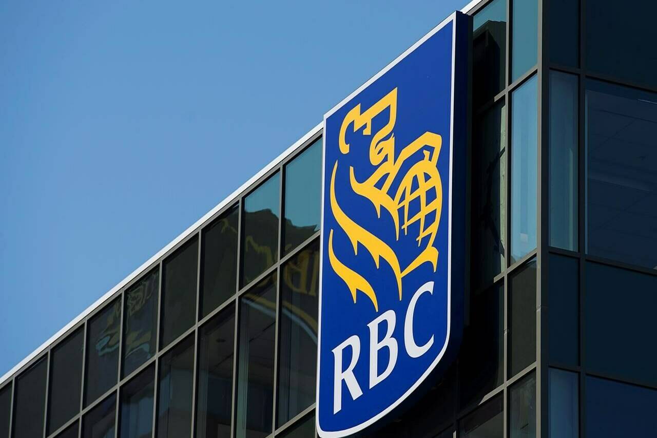 The Royal Bank of Canada logo is seen in Halifax on Tuesday, April 2, 2019. Protestors in major cities across Canada are demonstrating against the Royal Bank of Canada for funding fossil fuel projects. THE CANADIAN PRESS/Andrew Vaughan