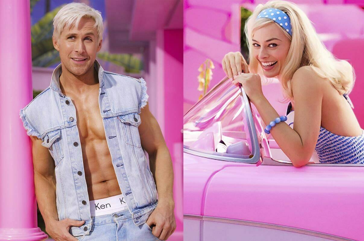 This image released by Warner Bros. Pictures shows Ryan Gosling as Ken, left, and Margo Robbie as Barbie in the upcoming film “Barbie.” Brampton, Ont. native Michael Cera has been announced for the upcoming “Barbie” movie, which stars fellow Canadian Gosling and Margot Robbie. THE CANADIAN PRESS/AP-Jaap Buitendijk/Warner Bros. Pictures via AP