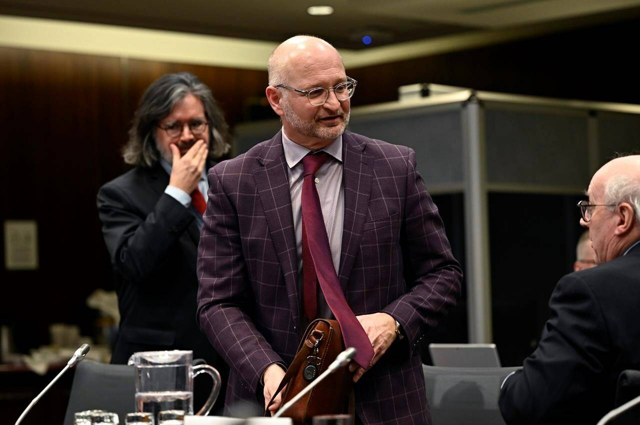 Minister of Justice David Lametti leaves after appearing before the Standing Committee on Citizenship and Immigration in Ottawa, on Wednesday, March 29, 2023Justice Minister David Lametti says he knows the government’s draft action plan for implementing the United Nations Declaration on the Rights of Indigenous Peoples is not perfect. THE CANADIAN PRESS/Justin Tang