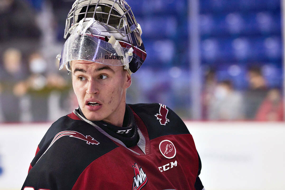 Vancouver Giants netminder Jesper Vikman has signed a three-year, entry-level contract with the Las Vegas Golden Knights of the NHL, beginning with the 2023-24 season. (Rob Wilton/file)