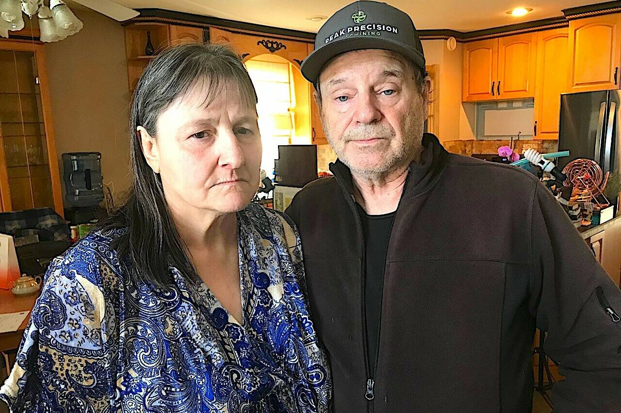 Jane and Vernon Deon of Red Deer say a Red Deer RCMP officer police should not have fatally shot their mentally ill son, Derek Deon. (Photo by LANA MICHELIN/Advocate staff)