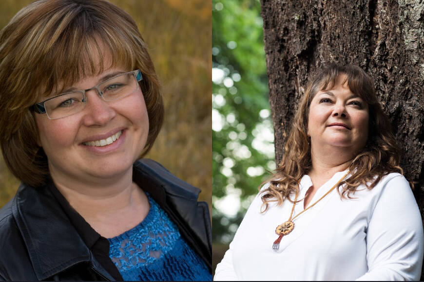Angela Ackerman (left) and Monique Gray Smith are the two keynote speakers for this year’s online B.C. Writers Summit, which runs from May 8 to 13, 2023. (Submitted photos)