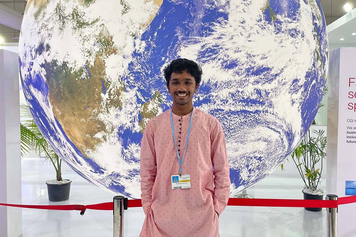 Bashar Rahman attended the UN Climate Change Conference in 2022 as an undergrad delegate for the University of British Columbia. He says he was frustrated by the relative lack of attention on the Global South. (Photo courtesy of Bashar Rahman)
