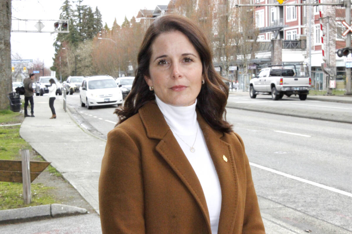 Mayor Nicole MacDonald and the rest of Pitt Meadows city council voted not to become a funding partner in the Harris Road underpass project during the April 18 council meeting. (Brandon Tucker/The News)