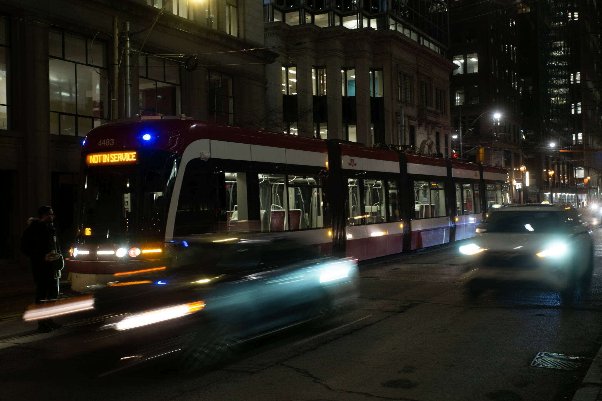 A Toronto Transit Commission streetcar is shown in downtown Toronto Tuesday, Jan. 24, 2023. THE CANADIAN PRESS/Graeme Roy