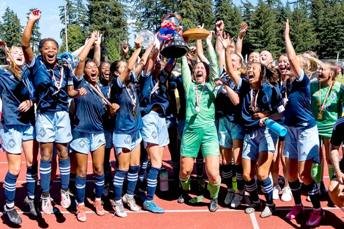 Jaime Perrault (2nd from left) will be returning for her second season with the Vancouver Whitecaps FC Academy. (Vancouver Whitecaps FC/Special to The News)