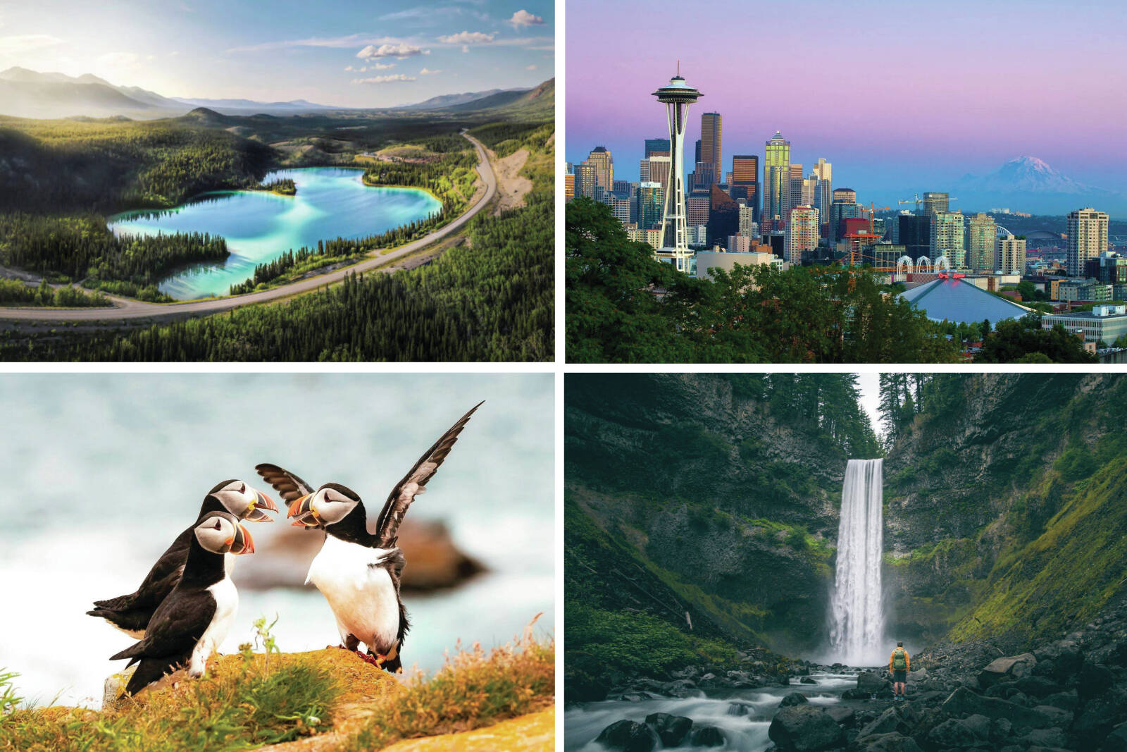 The 2022 Amateur Photographer of the Year winners, from top left: Grand prize winner: James Major/Emerald Lake, Yukon; First place: Ken McAllister/Seattle, Wash.; People’s Choice: Julian Koerrenz/Brandywine Falls, near Whistler; APOTY Second place: Harold Feiertag/Atlantic Puffins, Elliston, Nfld. Who will be crowned the 2023 Amateur Photographer of the Year?
