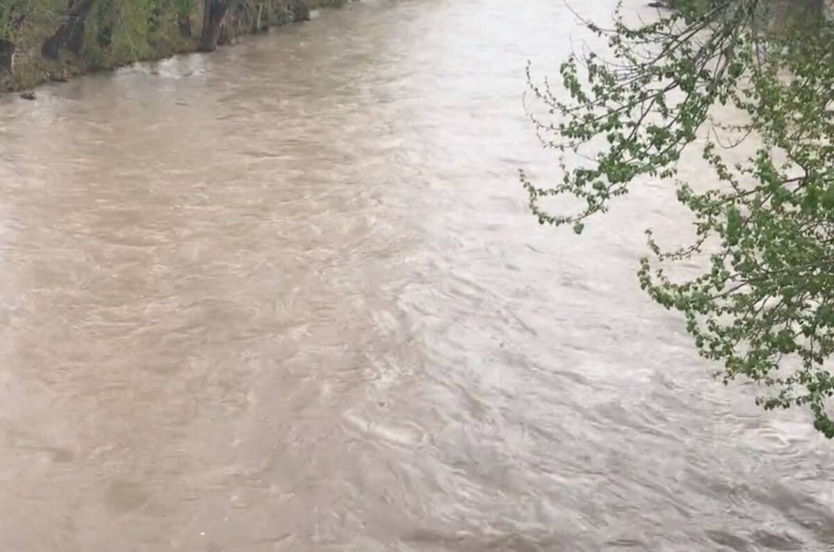 The Coldwater River in Merritt is experiencing high water levels. (Submitted)