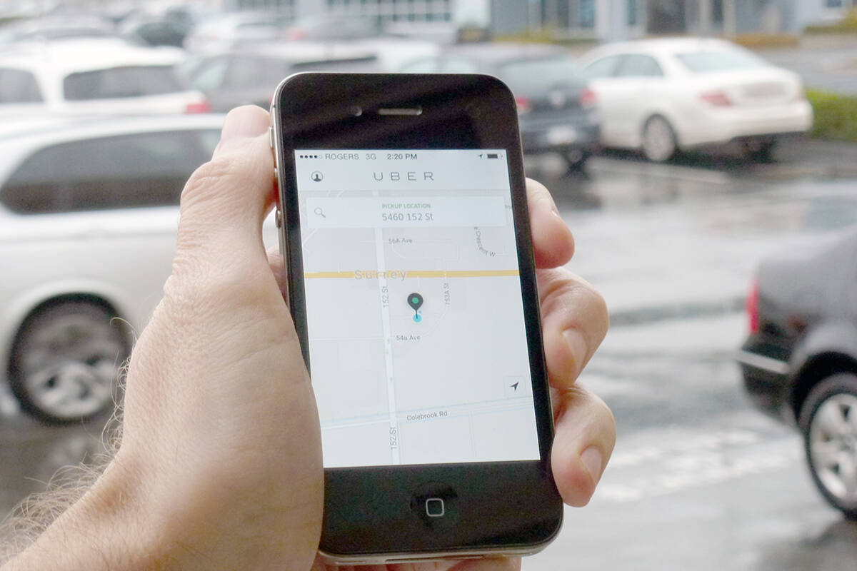 The Passenger Transportation Board approved the ride share’s license transfer application, which allows Uber to operate in Victoria and Kelowna. (Black Press Media file photo)