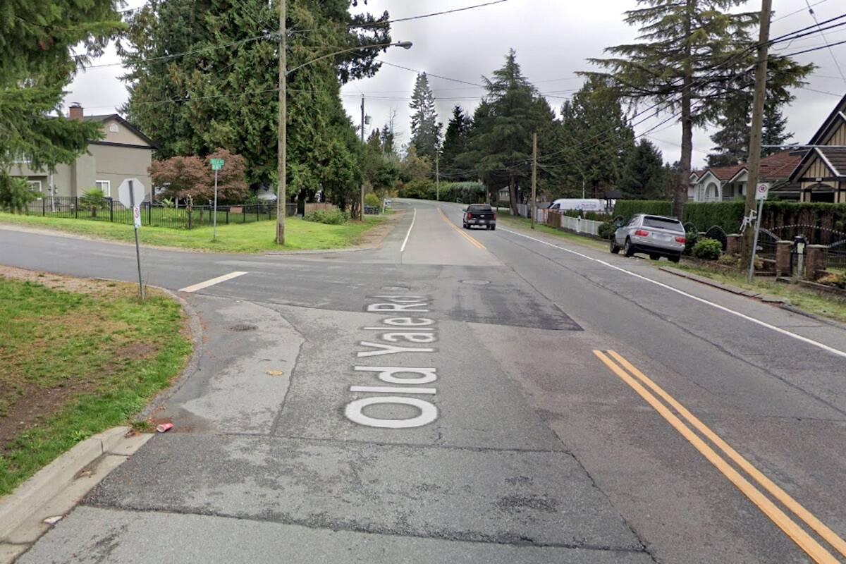 The corner of Old Yale Road and 103A Avenue in Surrey. (Photo: Google.com)