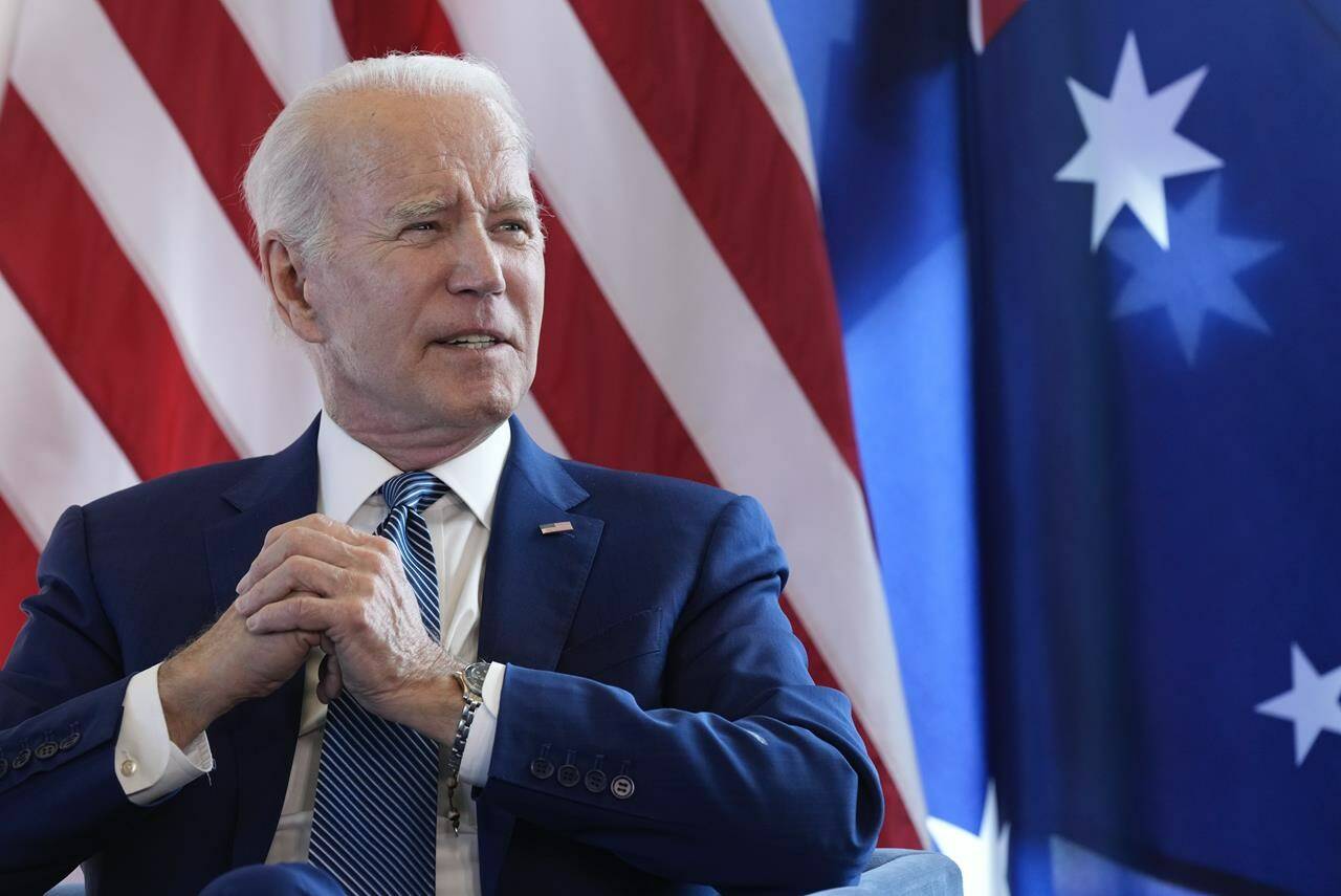 President Joe Biden answers questions on the U.S. debt limits ahead of a bilateral meeting with Australia’s Prime Minister Anthony Albanese on the sidelines of the G7 Summit in Hiroshima, Japan, Saturday, May 20, 2023. (AP Photo/Susan Walsh)