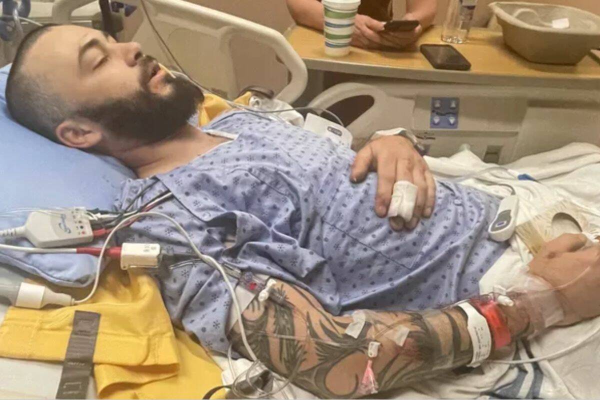 Jake Suttling has undergone 11 surgeries so far on his lower body, as a team of trauma surgeons have been working hard to save his legs. (GoFundMe photo)