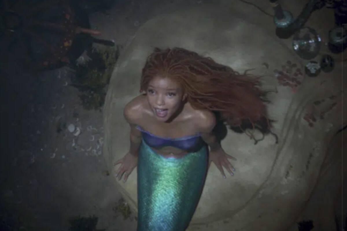 This image released by Disney shows Halle Bailey as Ariel in "The Little Mermaid." (Disney via AP)