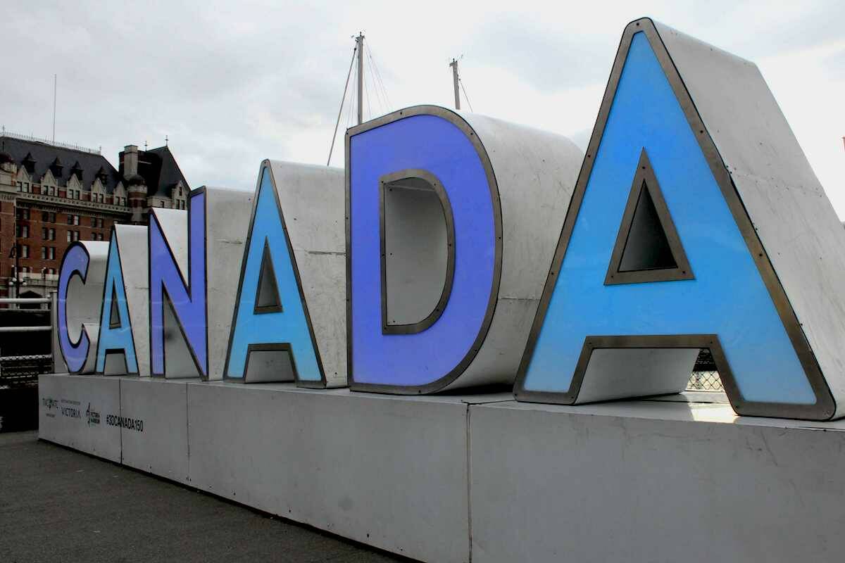 The Canada sign in Victoria’s Inner Harbour is pictured in early 2023. The provincial government will up support for temporary residents starting in 2024 as B.C.’s demographics continue to change. (Black Press Media file photo)