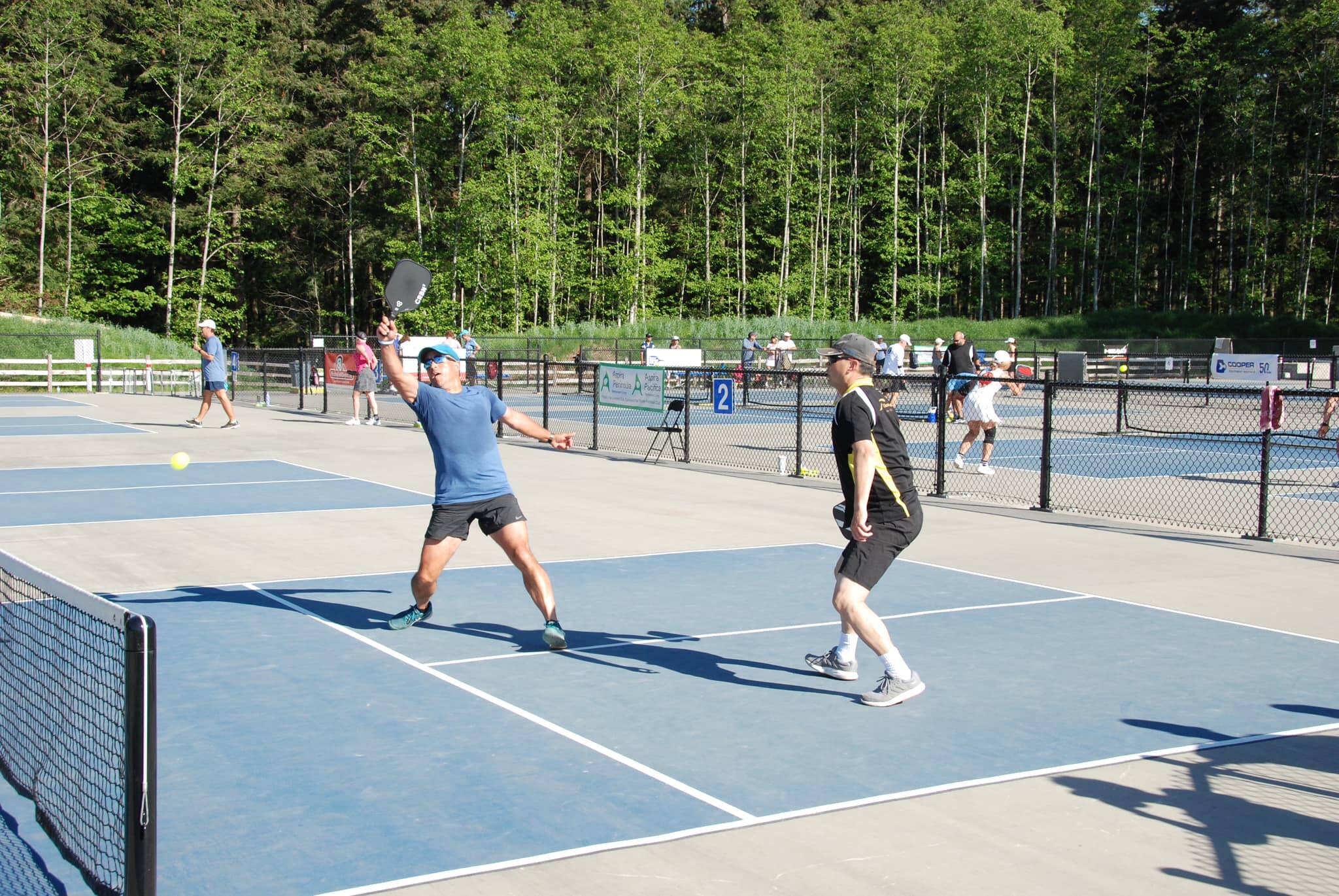 Pickleball players were out enjoying the country’s – and North America’s – fastest-growing sport at the South Surrey Athletic Park courts during recent warm weather. According to Pickleball Canada, the sport is now growing fastest among players 18-34 years old. (Surrey Pickleball Club/Facebook photo)