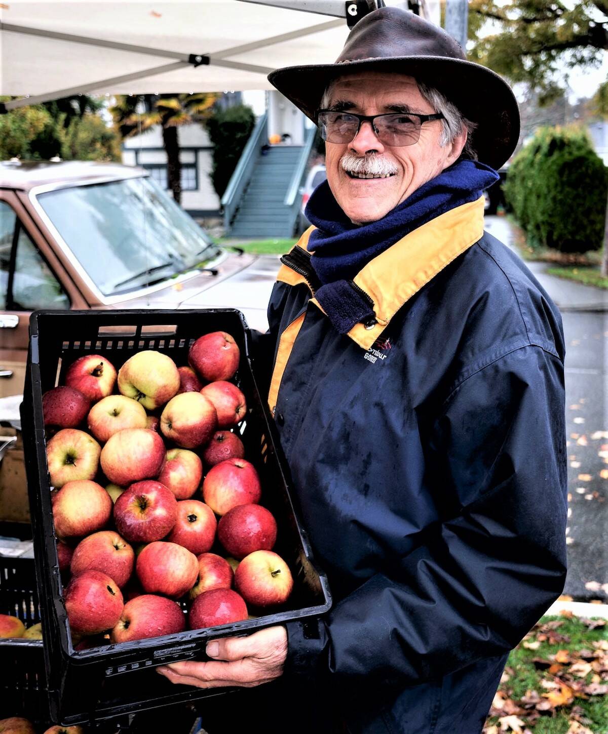 Harry Burton, of Apple Luscious Organic Orchard on Salt Spring Island, grows 250 varieties of apples. (Courtesy Harry Burton)