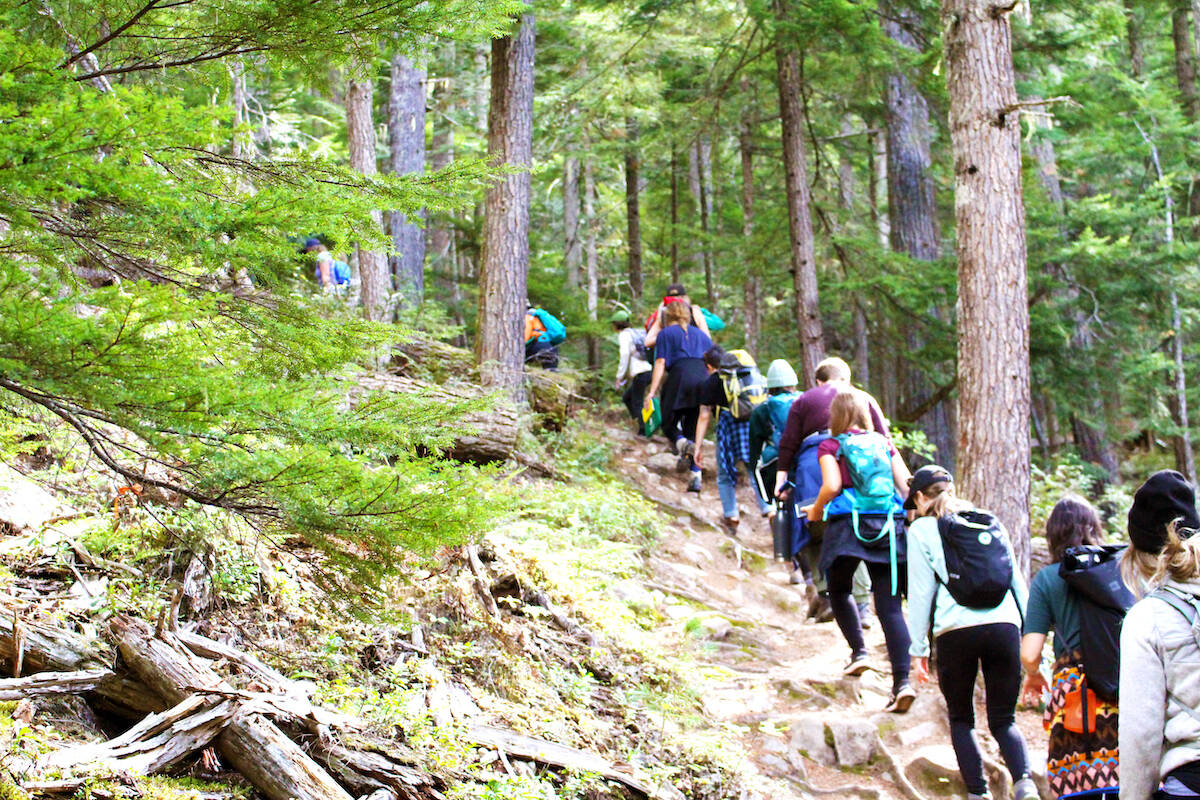 A group hiking near Revelstoke. (Josh Piercey/Revelstoke Review)