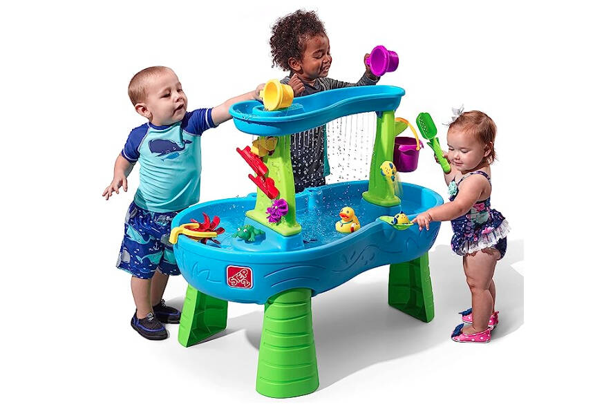 Step2’s Rain Showers Splash Pond Water Table is easily a top contender for best water table of 2023. Photo: Amazon