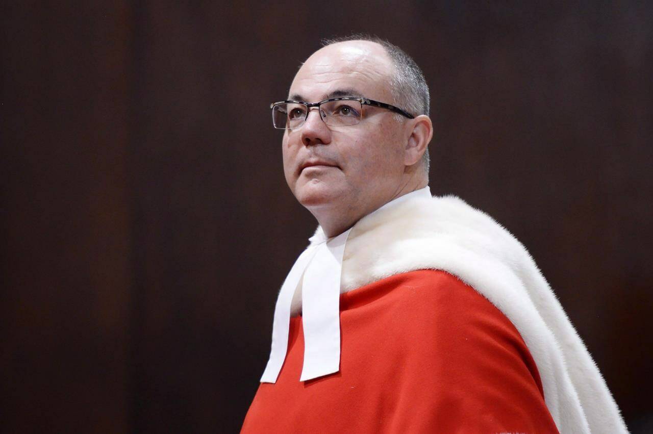 Brown looks on during his welcoming ceremony at the Supreme Court in Ottawa, Oct. 6, 2015. Brown, who was facing a judicial conduct review, is retiring from the Supreme Court of Canada. THE CANADIAN PRESS/Adrian Wyld