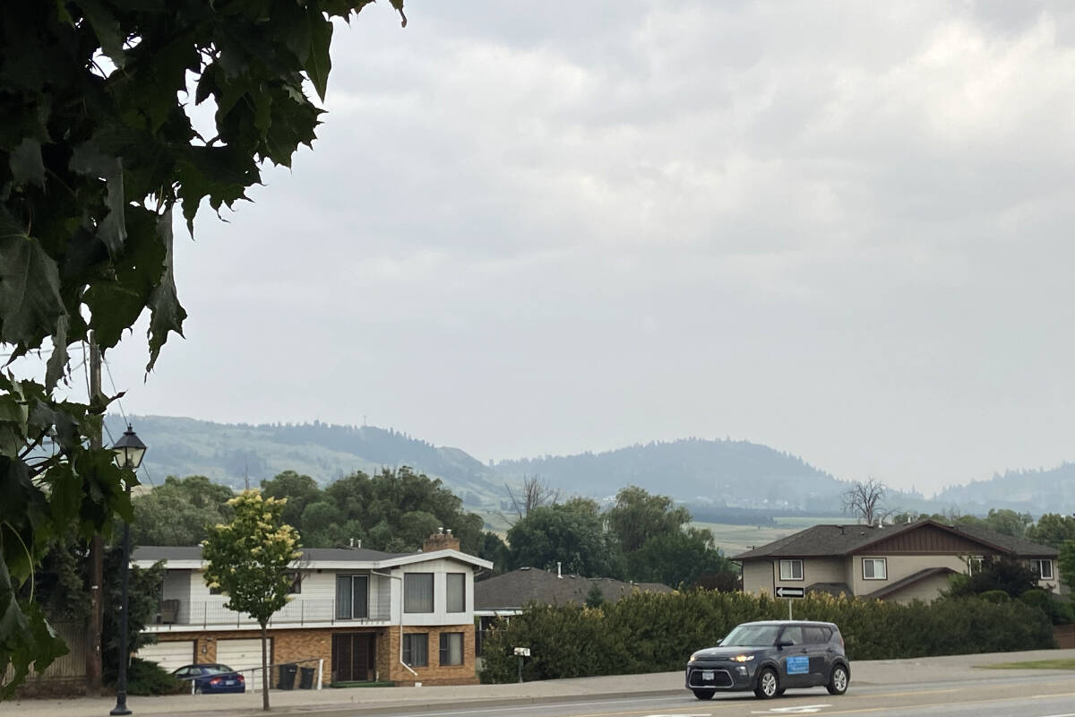 A thick smell of smoke in Vernon can almost be tasted due to wildfire smoke covering nearly half of B.C. (jennifer Smith - Morning Star)