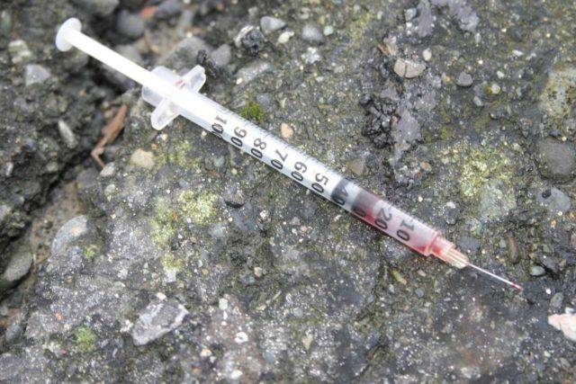 Figures from BC Coroners Service show 176 people lost their lives in connecting to unregulated drugs in May 2023. The five-month-total of 1,018 through 2023 sets a new grim record. (Black Press Media file photo)