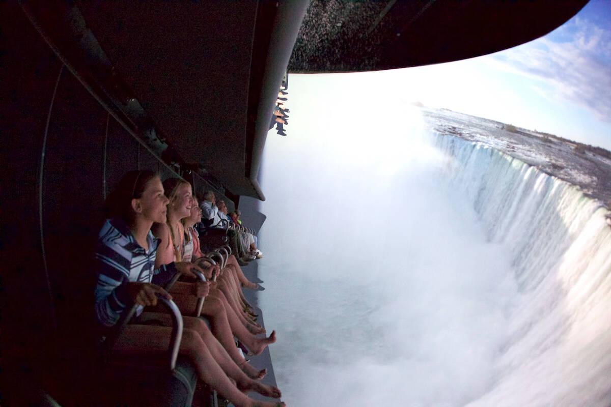 A “flight” ride over Niagara Falls at the FlyOver Canada attraction in Vancouver. (Submitted photo)