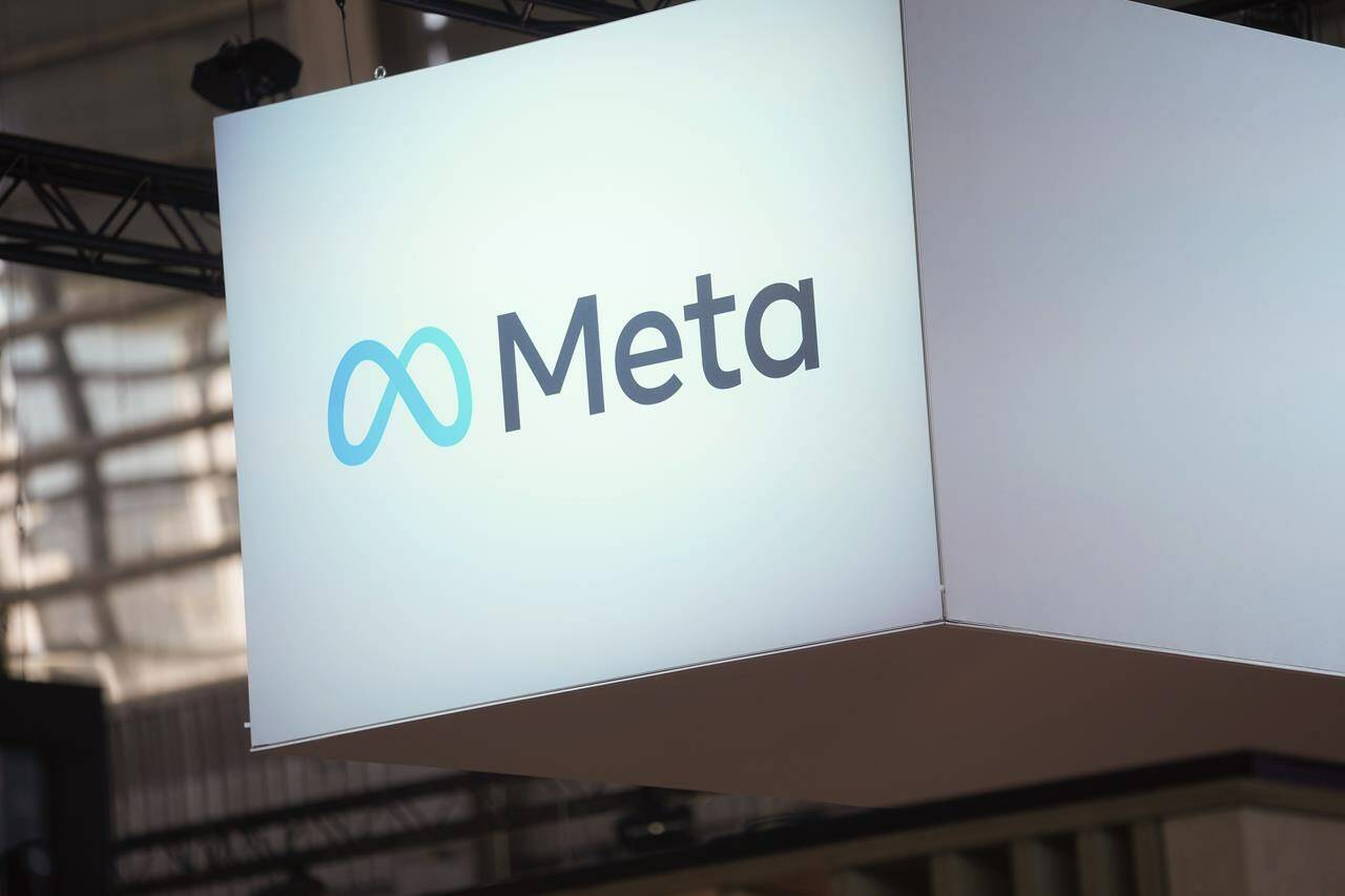 FILE - The Meta logo is seen at the Vivatech show in Paris, France, June 14, 2023. Instagram and Facebook's parent company Meta is adding new parental supervision tools and privacy features to its platforms beginning Tuesday, June 27. The changes come as social media companies face increased scrutiny over how they impact teens' mental health. (AP Photo/Thibault Camus, File)