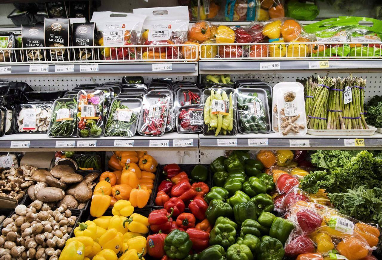 Produce is shown in a grocery store in Toronto on Friday, Nov. 30, 2018. Canada’s competition watchdog is expected to release a study today examining whether the highly concentrated grocery sector is contributing to rising food costs. THE CANADIAN PRESS/Nathan Denette