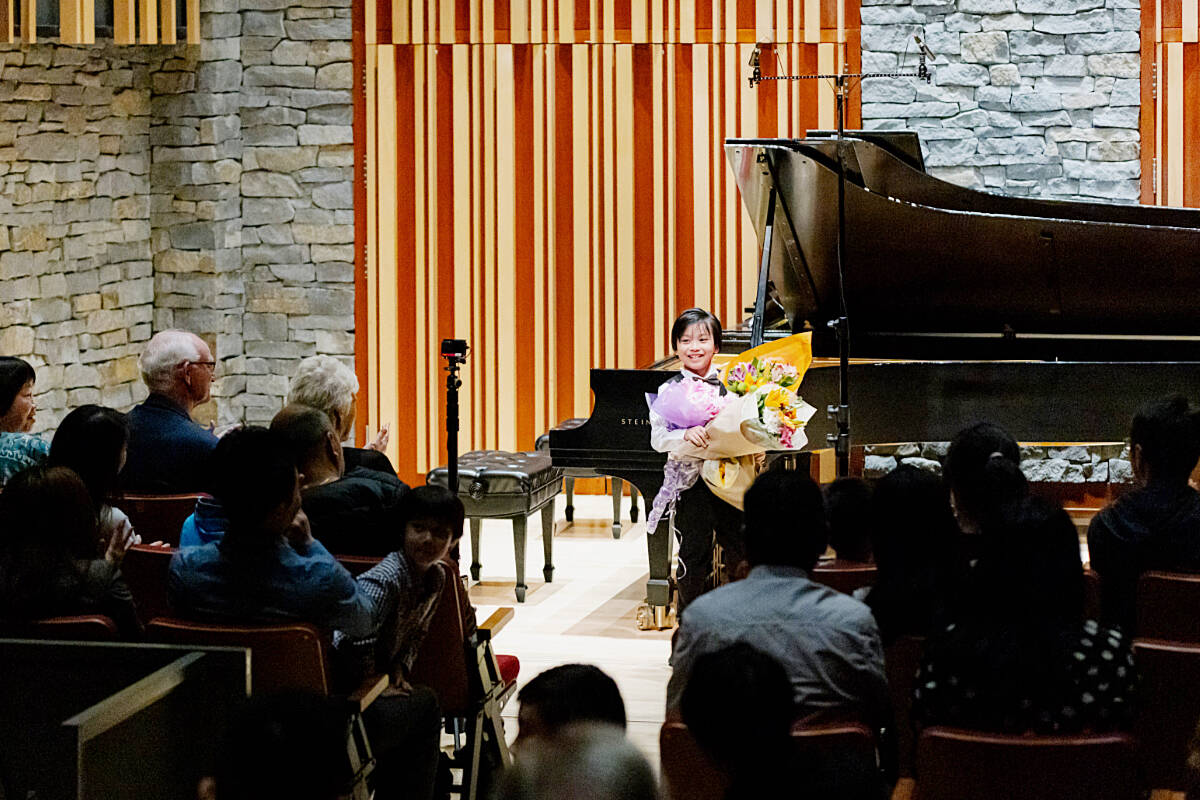 Lucas Yao played his first piano recital at Pyatt Hall at the Vancouver Symphony Orchestra School of Music.(Special to The News)