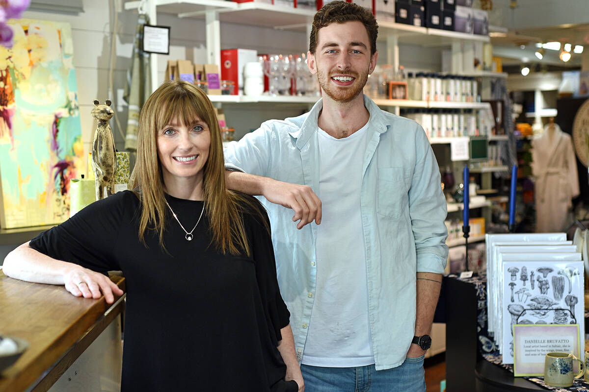 May 16, 2023 - Mother and son Melanie Clunk and Bailey Dill are co-owners of Juniper and Sage Decor in Ladysmith. Don Denton photo