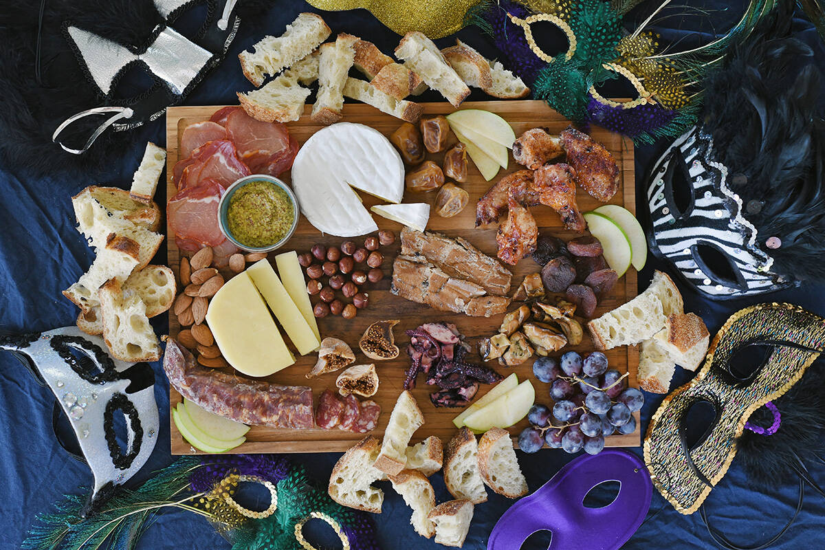 May 3, 2023 - Charcuterie plate for Ellie Shortt story on food for entertainment performances.  Don Denton photo. Food photography. Food photographer