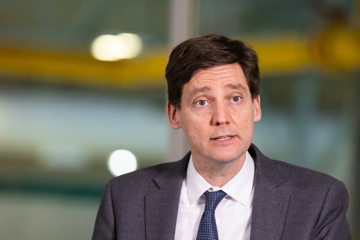 Premier David Eby and other voices in B.C. are calling on the federal government to increase infrastructure spending in the province as its population grows. (Black Press Media file photo)