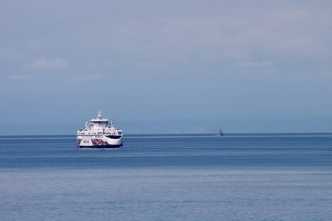 BC Ferries has to prove itself on the B.C. Day long weekend after an unacceptable performance over the Canada Day long weekend. ((John McKinley file)
The Salish Eagle sails towards Powell River from Comox in the summer of 2019 (John McKinley file)