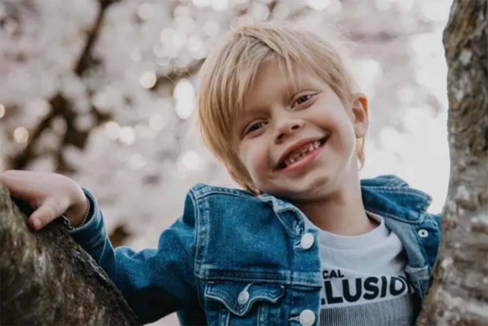 Bowin Funk, 7, of Abbotsford needs a bone marrow transplant to treat ALD, and his family needs financial support to get through his treatment. (Aleks Sharpe Photography)