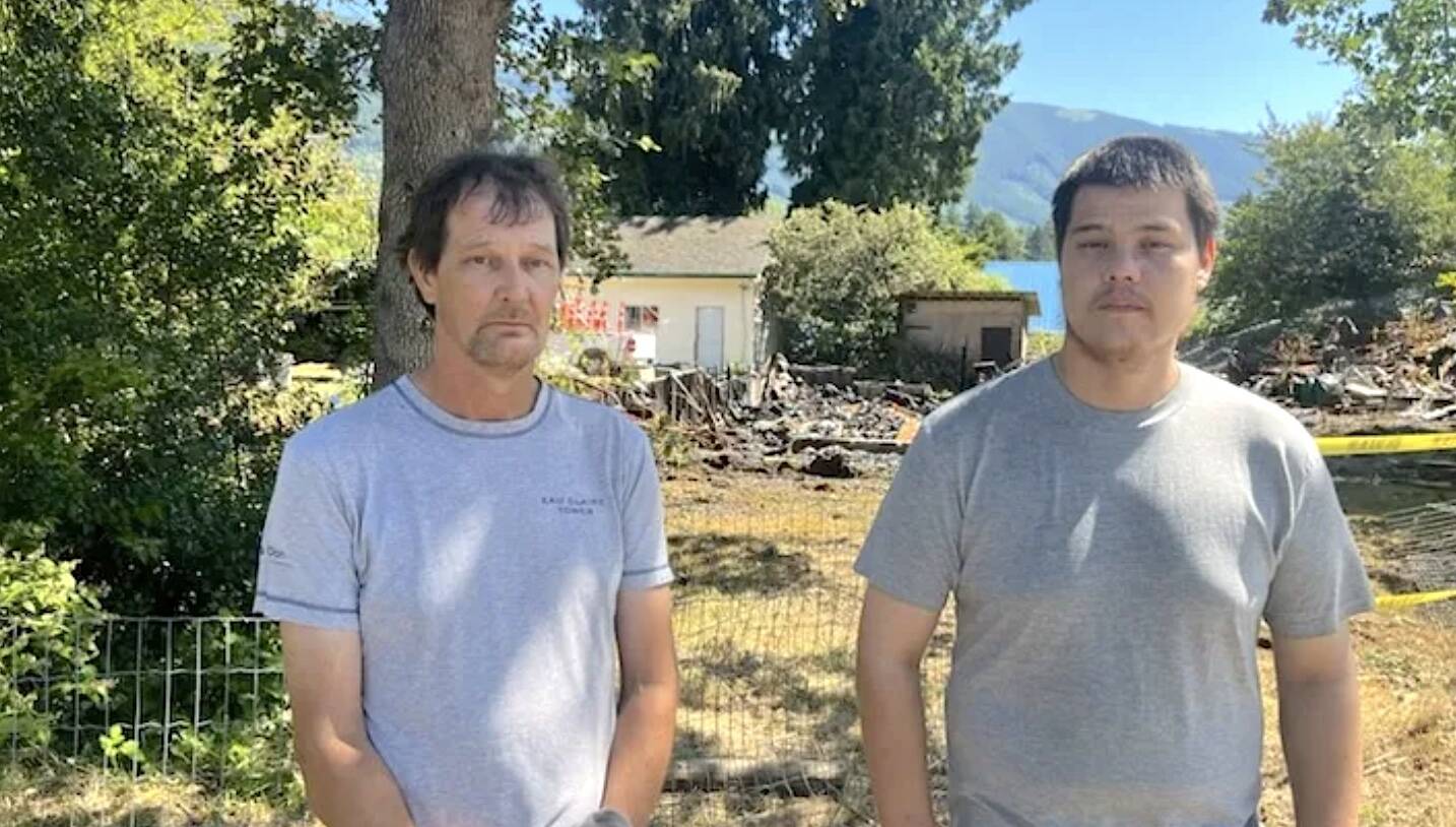 Mike Bell and his son Travis were sleeping when a fire broke out in their house. They lost everything. (GoFundMe)