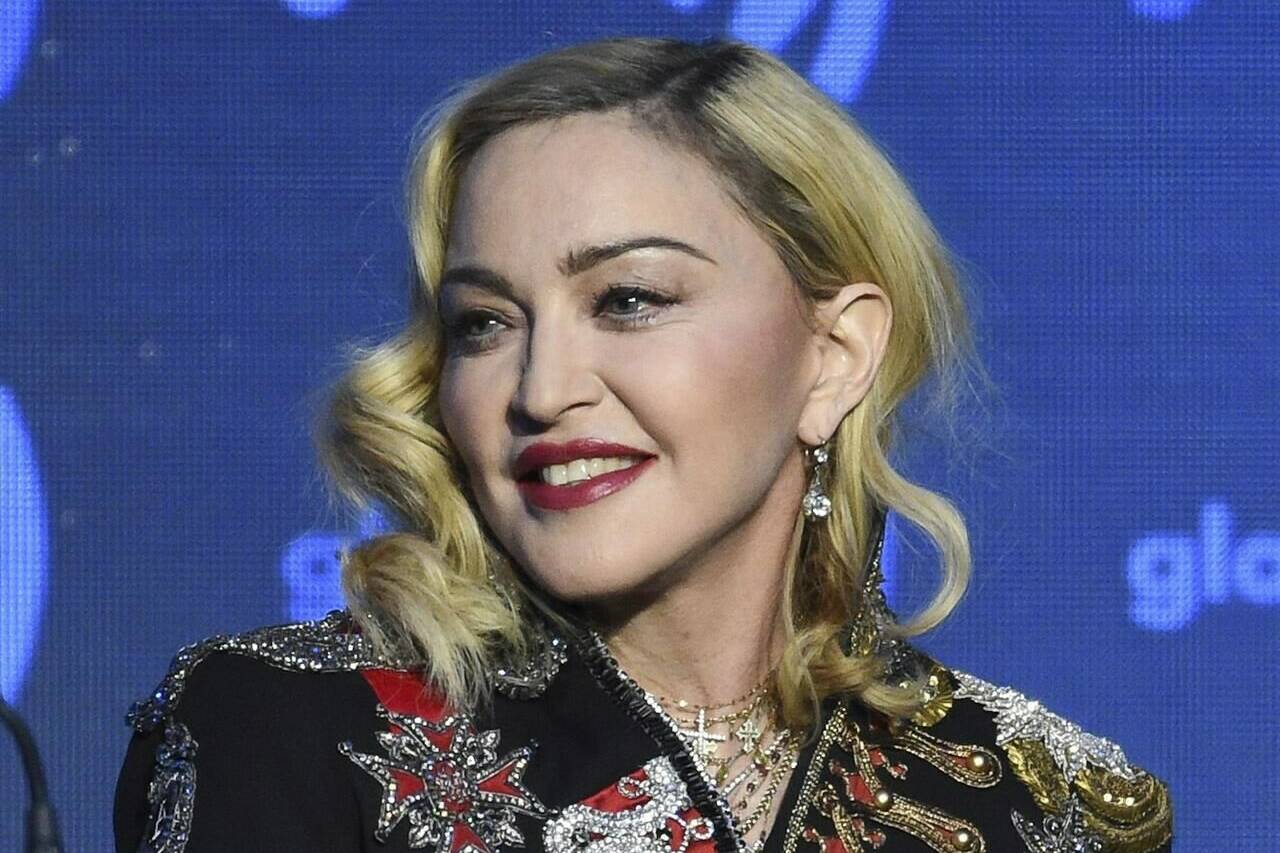 FILE - Madonna appears at the 30th annual GLAAD Media Awards in New York on May 4, 2019, in New York. . (Photo by Evan Agostini/Invision/AP, File)