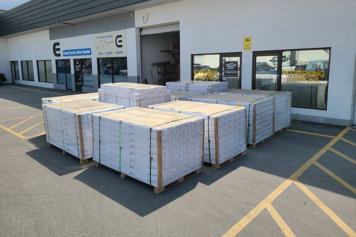$100,000 worth of flooring was purchased fraudulently but intercepted by Kelowna RCMP. (Kelowna RCMP)