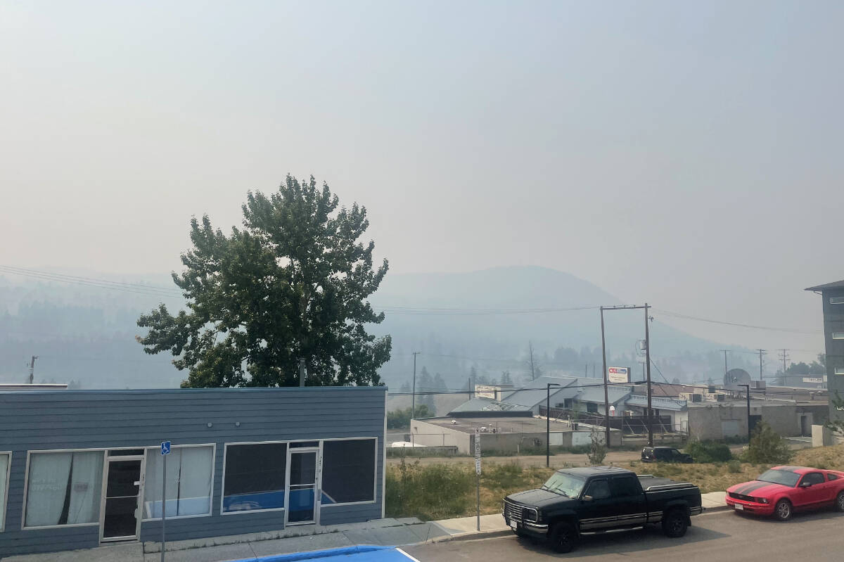 Residents are experiencing poor air quality as the wildfire activity increases in the region. (Ruth Lloyd photo - Williams Lake Tribune)