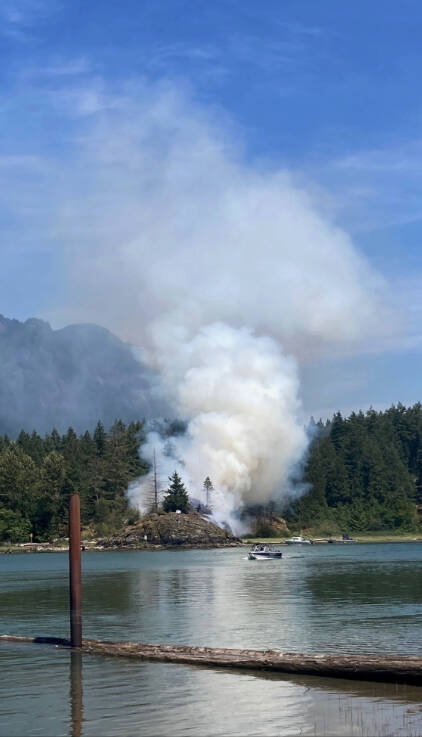 A new wildfire has sparked just off of Pitt Lake Friday afternoon (July 14, 2023) and is estimated ti be about 1.5 hectares. (B.C. Wildfire Service)