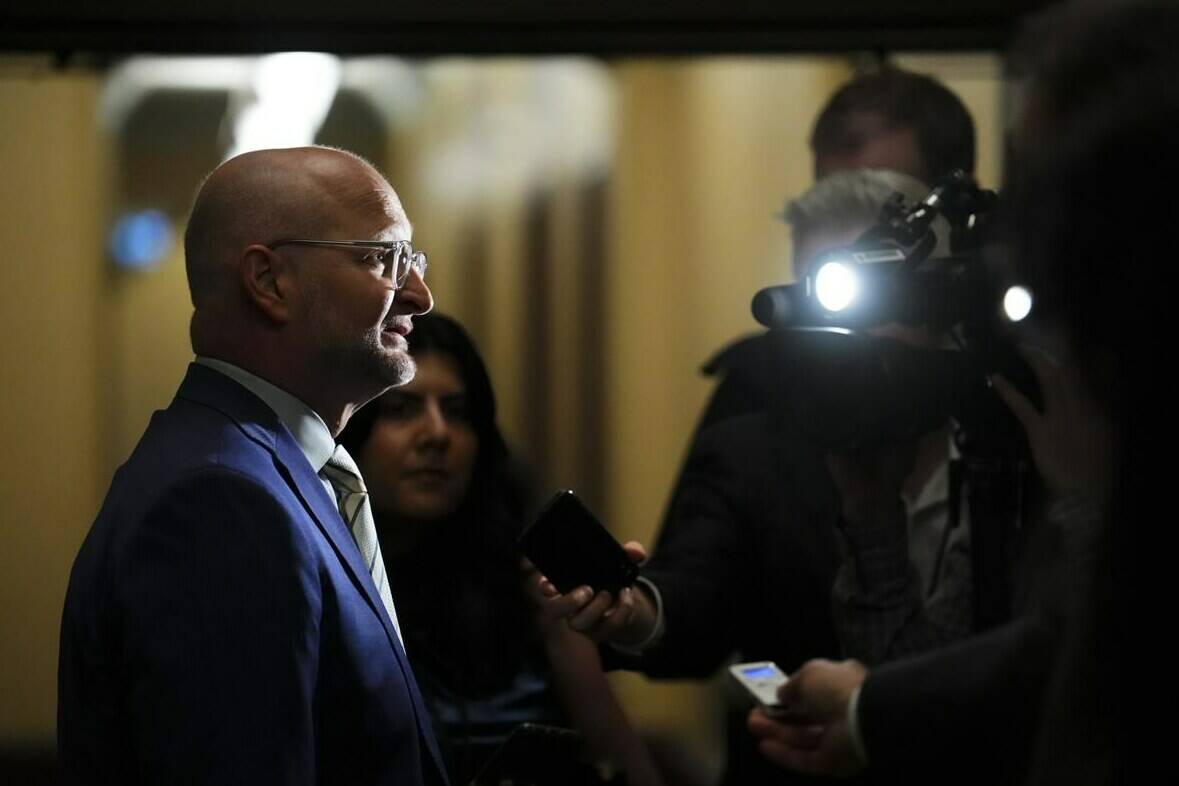 Minister of Justice and Attorney General of Canada David Lametti arrives to a cabinet meeting on Parliament Hill in Ottawa, Tuesday, June 13, 2023. THE CANADIAN PRESS/Sean Kilpatrick