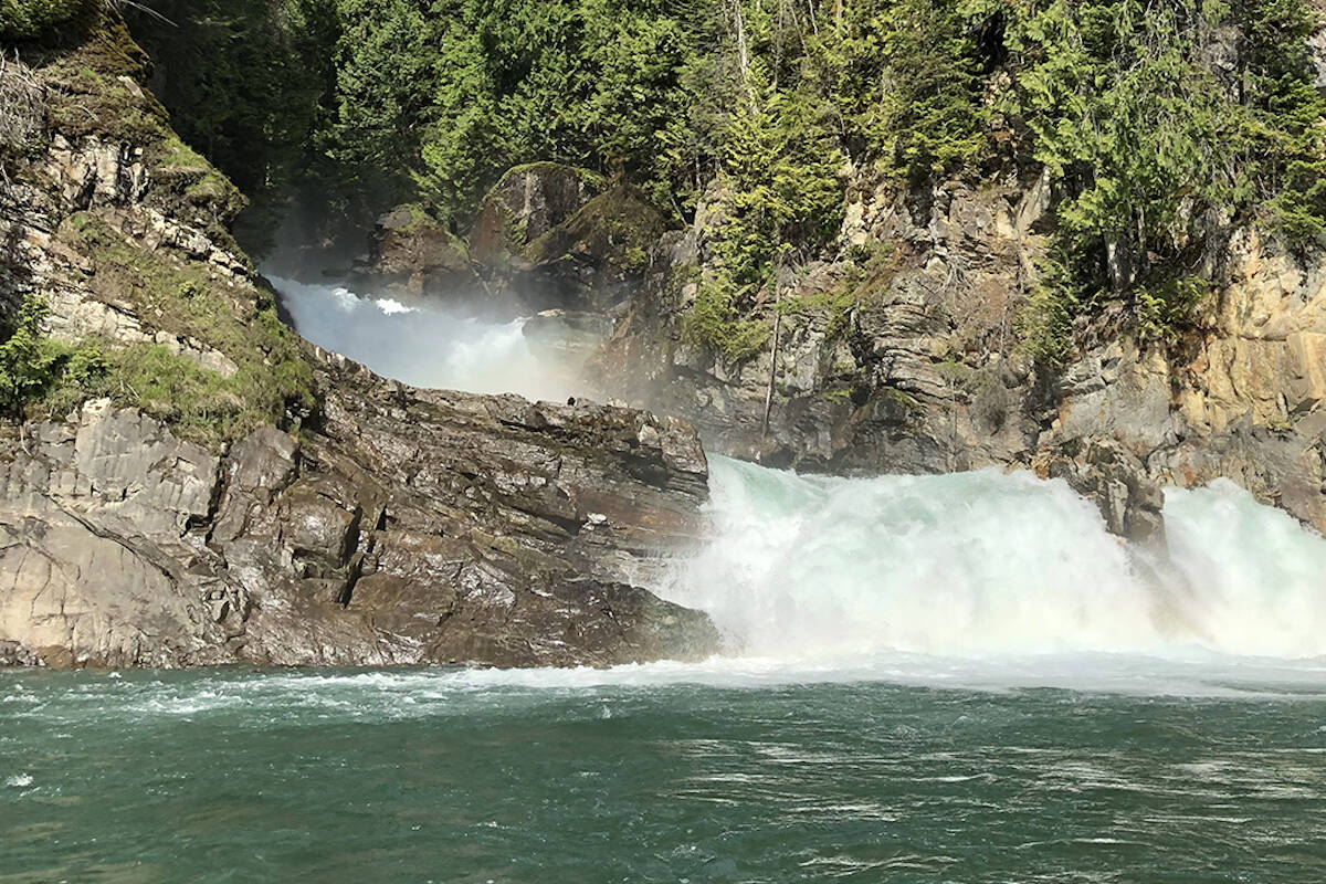 The Akolkolex Falls feeding into the Columbia River near Revelstoke. (File photo)