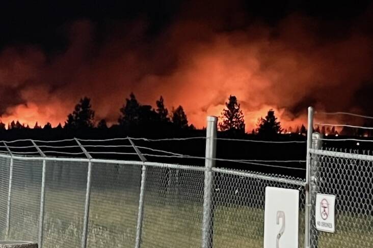 The Canadian Rockies International Airport north of Cranbrook has been placed on evacuation alert, along with 71 properties in the RDEK jurisdiction. Photo courtesy City of Cranbrook.