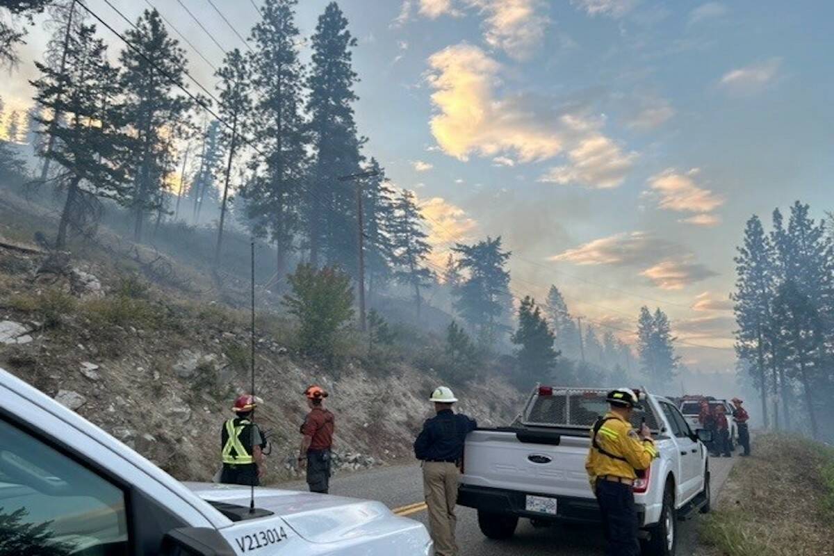 Day two on the Bald Range Creek wildfire off Westside Road. (Central Okanagan Emergency Response)