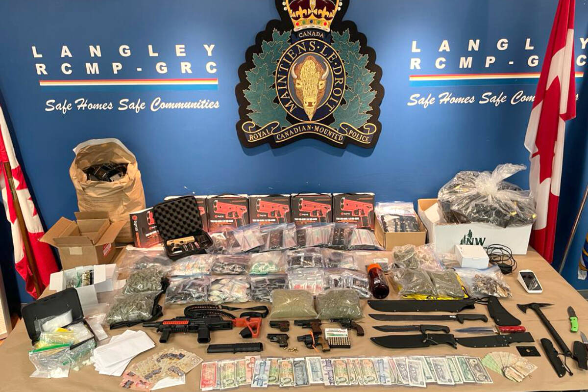 The Special Response Team within the Langley RCMP announced the seizure of $618,000 in drugs, as well as a vehicle, jewelry and cash. The seizure was made July 19, 2023. (Langley RCMP)