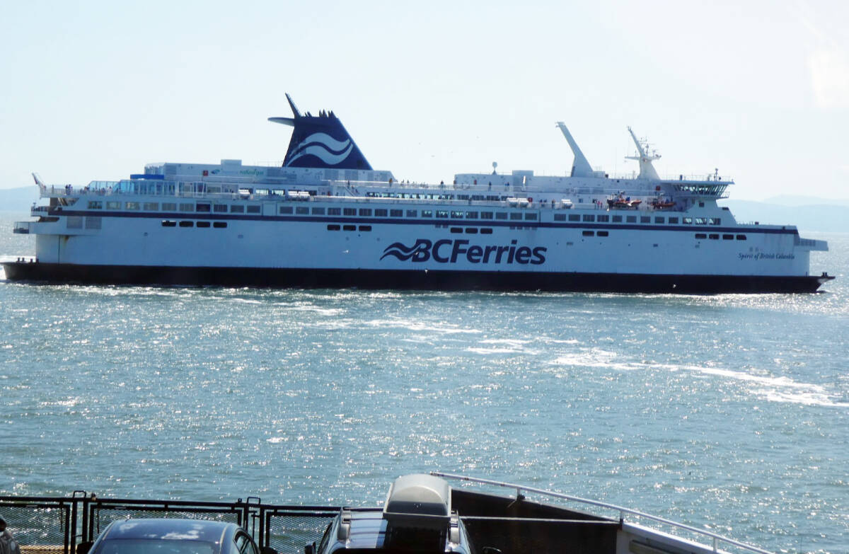 BC Ferries’ Spirit of British Columbia departs from the Tsawwassen ferry terminal bound for Swartz Bay on Vancouver Island. Premier David Eby expressed sympathy with British Columbians frustrated by BC Ferries but promised better days ahead. (Theresa Bodger/Black Press Media)