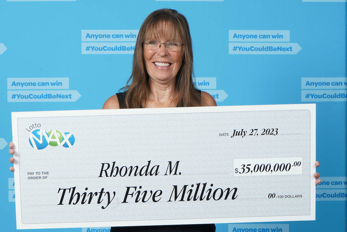 Rhonda Malesku of Kamloops was the winner of a $35-million Lotto Marx jackpot on July 25, 2023. (BCLC/Submitted)