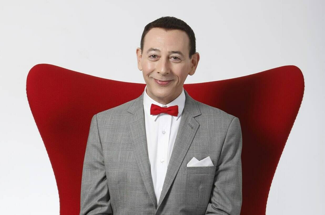 FILE - Actor Paul Reubens portraying Pee-wee Herman poses for a portrait while promoting “The Pee-wee Herman Show” live stage play, Monday, Dec. 7, 2009, in Los Angeles. Reubens died Sunday night after a six-year struggle with cancer that he did not make public, his publicist said in a statement. (AP Photo/Danny Moloshok, File)
