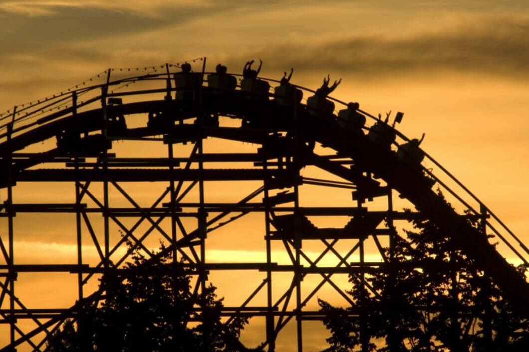 There is no better way to get a view of the sunset than from the top of Playland’s wooden rollercoaster. (Photo courtesy of Playland)