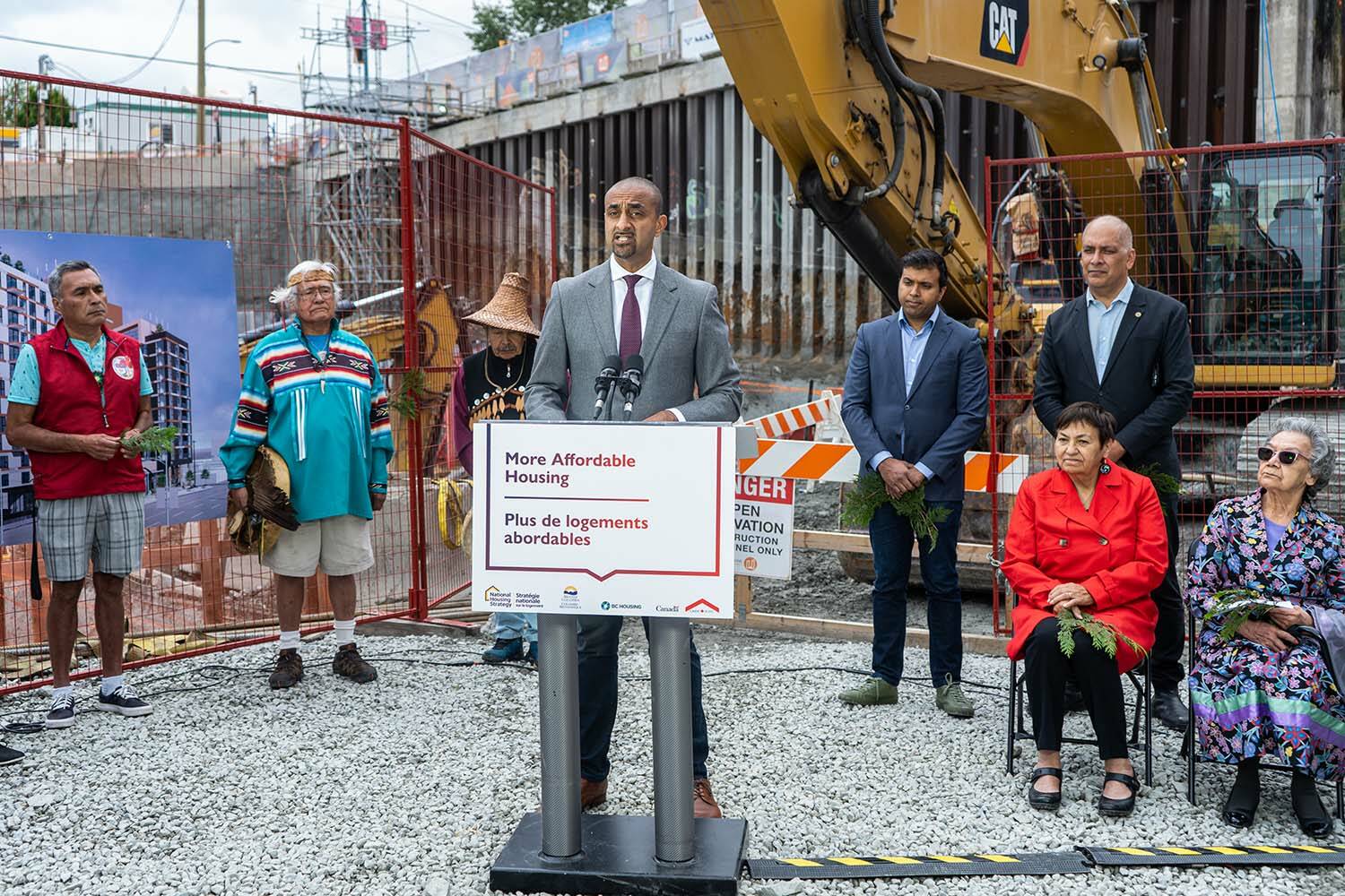 Housing Minister Ravi Kahlon, here seen in Vancouver Thursday (Aug. 10) annoucing 170 mixed-use homes and 80 shelter beds for the Downtown Eastside, said he is “cautiously optimistic” that the federal support will help support the provincial housing agenda, but acknowledged that B.C. needs to play catch up. (Flickr/Government of BC)